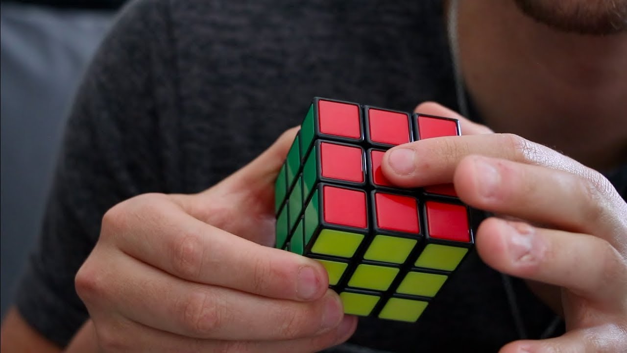Solving A Rubik's Cube For ASMR - Walkthrough - Plastic Sounds - Male Voice