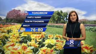 Mostly sunny, few showers today
