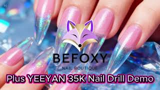 Easy Trendy Glass Aurora Nails PLUS YEEYAN Nail Drill | Makartt Infinity Stone Cateye Gel #nails