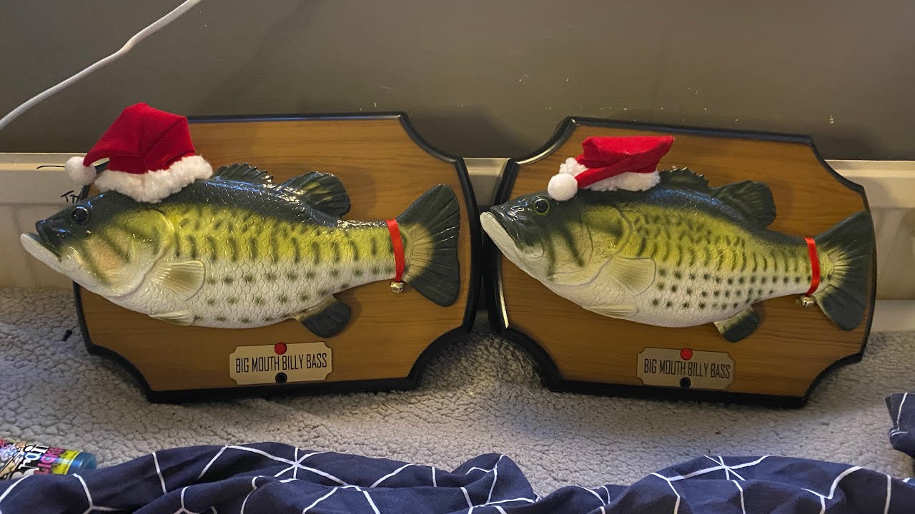 Both Versions of the Christmas Big Mouth Billy Bass ( country and
