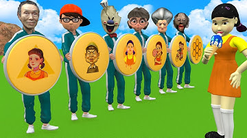 Scary Teacher 3D vs Squid Game Clackers Level Max 5 Times Challenge Miss T vs Nick and Tani Winning