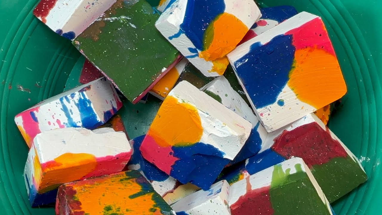 Dyed Crispy Chalk | Oddly Satisfying 