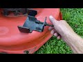 NO SLIP LAWN MOWER BLADE CHANGE.