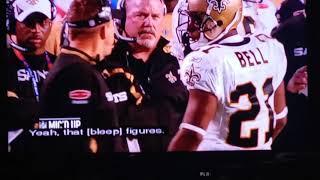 Sean Payton screams at Mike Bell (Super Bowl XLIV)
