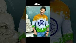 Make Flag on T-shirt change in picsart | independence day photo editing 2023 #shorts #15august screenshot 2