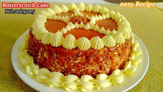 Butterscotch cake | Rich & gooey Butterscotch cake | soft butterscotch cake | easy cooking with das