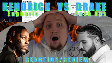 KENNY GOES BERZERK - Kendrick Lamar vs. Drake Full Battle Reaction (euphoria & Push Ups Review)