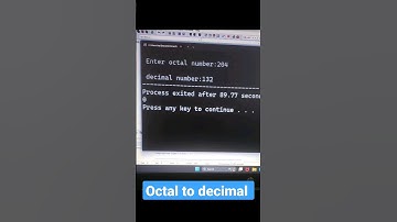 C Program to convert octal number to decimal number [code][tutorial]#shorts