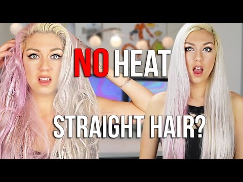 BEAUTY HACK OR WACK: STRAIGHTEN YOUR HAIR WITHOUT HEAT? | NICOLE SKYES