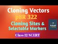 #CloningVectors..#pBR322, #Selectablemarkers.Cloning vector,  cloning sites & selectable markers