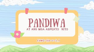 DEMO TEACHING - FILIPINO 4 (PANDIWA AT ANG MGA ASPEKTO NITO)