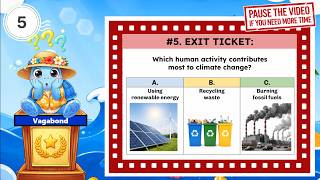 TEKS Science 8th Grade - 8.11B: Human Activities and Climate Change (Exit Ticket)