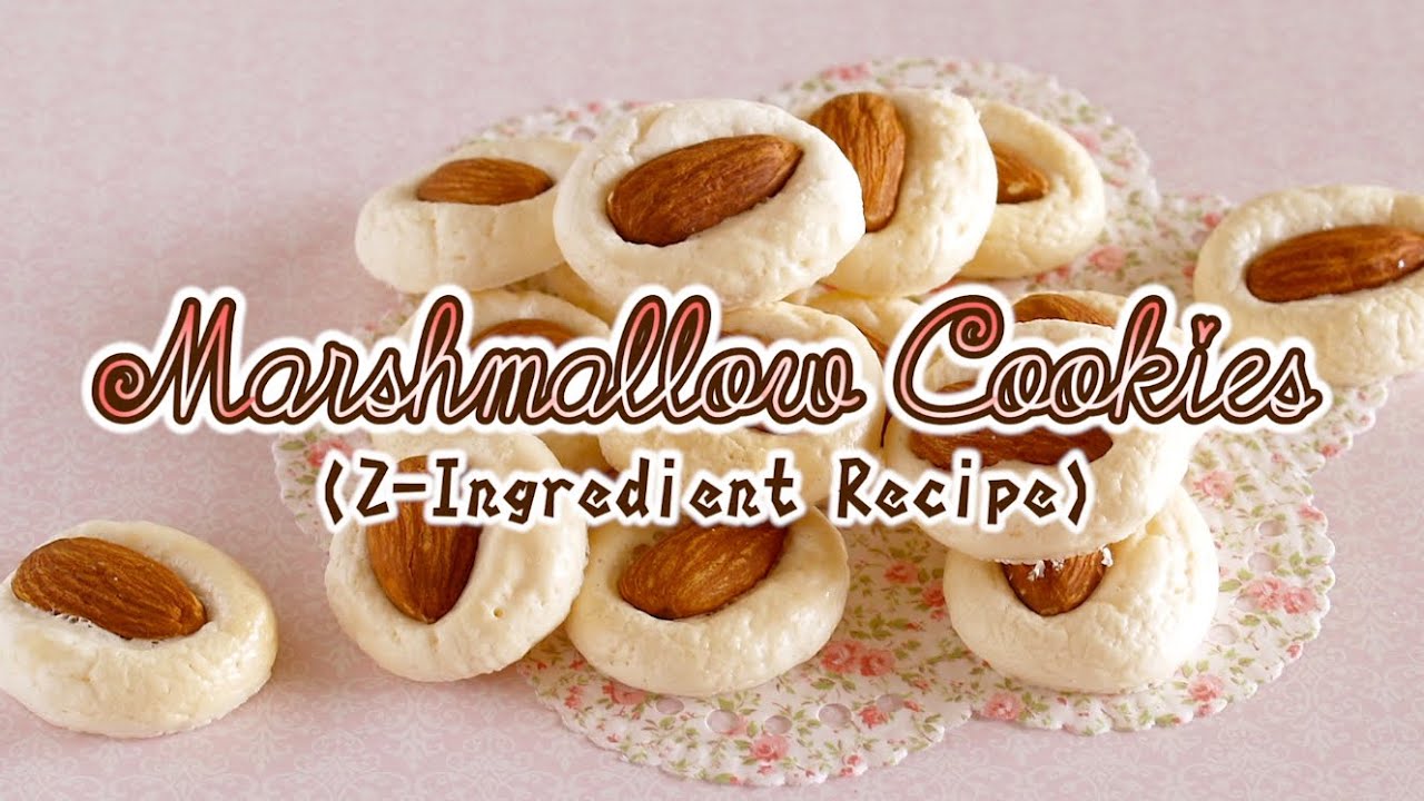 Crispy Marshmallow Cookies (2-Ingredient Recipe) 材料2つだけ♪さくさくマシュマロクッキー - OCHIKERON - CREATE EAT HAPPY | ochikeron