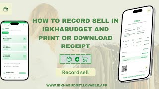 Yadda Ake record  din sell da print koh download receipt a Ibkhabudget 
