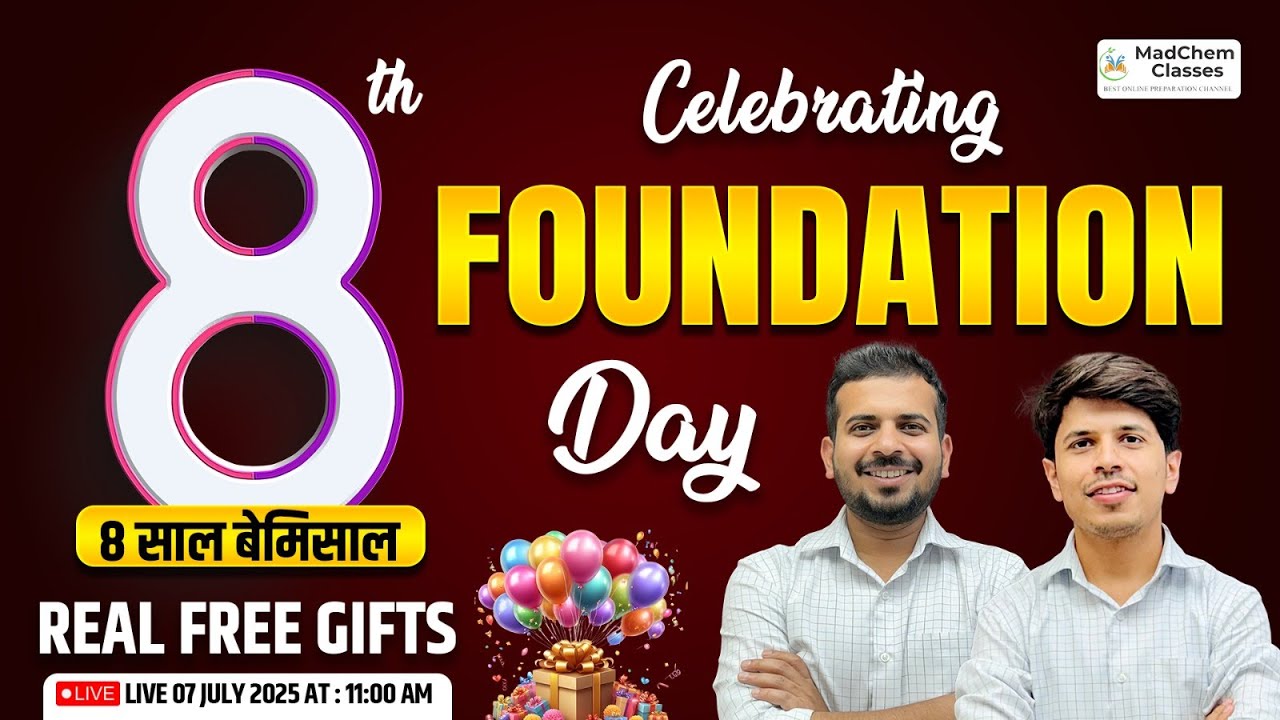 🎉 MadChem Classes | 8th Foundation Day Celebration | Real Free Gifts 🎁 ...
