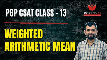 Weighted Arithmetic Mean Explained | Concept, Tricks & PYQs | PGP
