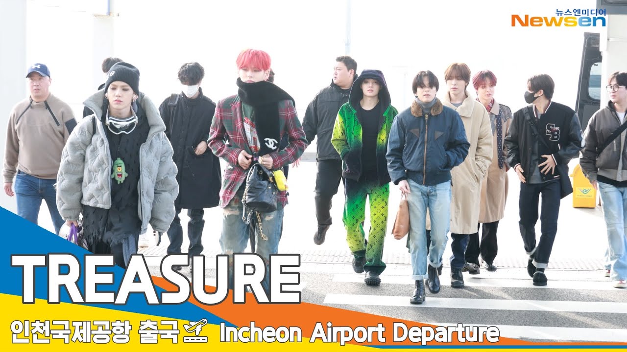 [4K] 트레저, '새해 복 많이 받고 감기 조심해요'✈️인천공항 출국 24.1.4 #TREASURE #Newsen