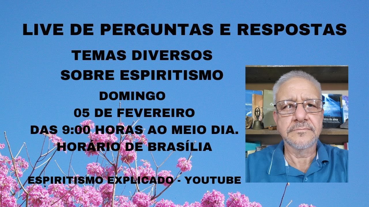 LIVE DE PERGUNTAS E RESPOSTAS - DOMINGO DAS 9:00h AO MEIO DIA. - YouTube
