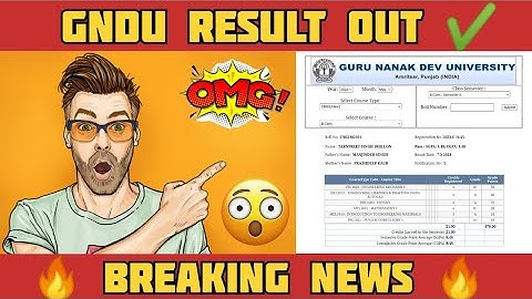 GNDU RESULT 2025 OUT NOW 😱 2ND / 4TH / 6TH SEMESTER ✍️ RESULT NEWS TODAY | GNDU LATEST UPDATE