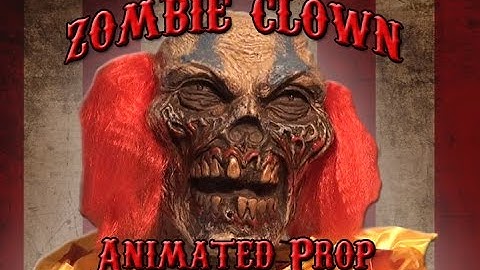 Zombie Clown Animated Halloween Prop