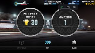 CSR2 | TOURNAMENTS | Day 2 | Restriction | 1992 Honda NSX Type R | Topping Leaderboard |
