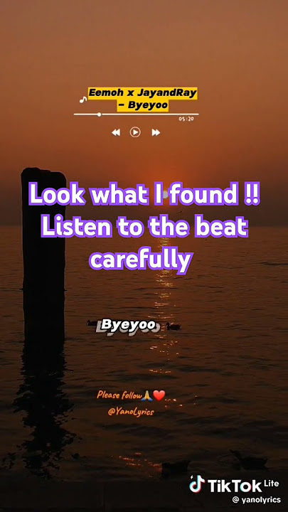 I found the instrumental version of Byeyoo by Eemoh x JayandRay @yanolyrics @EEMOH #eemoh