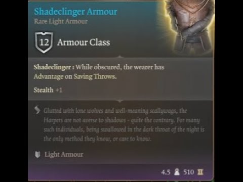 Shadeclinger Armour - Baldur's Gate 3 Wiki