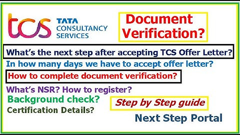 How to complete TCS background verification? What