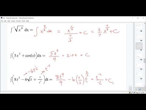Integrals Lecture 8 - Basic Integrals