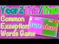 Year Two Common Exception Words Quiz