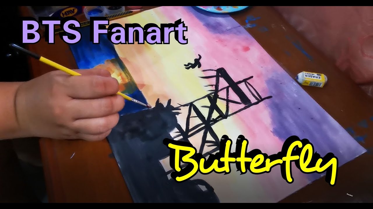 BTS Fanart - Butterfly - YouTube