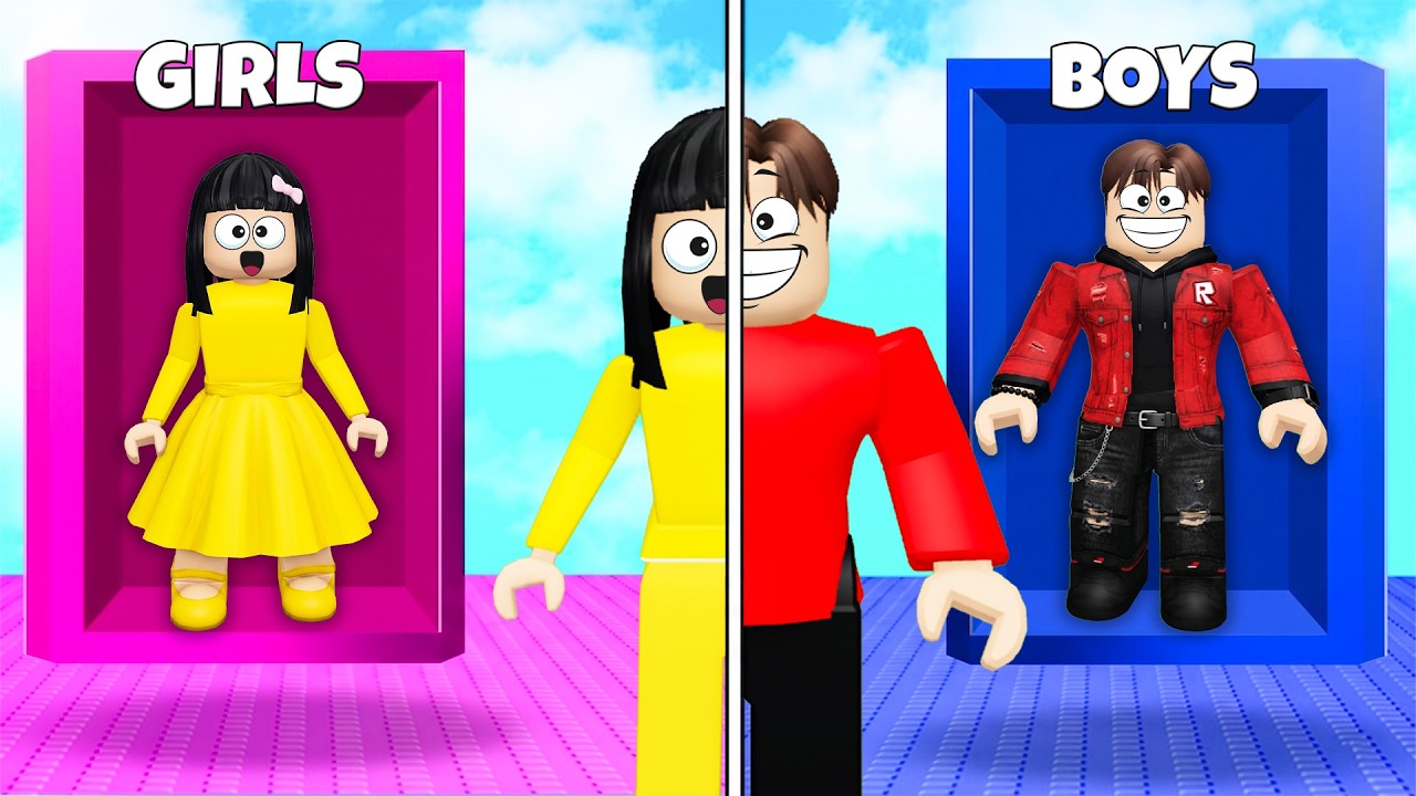 Yuta Mio Parkour Tower Biru Pink Pilih Pakaian Laki-Laki Dan Perempuan | ROBLOX