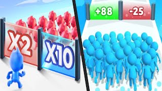 MOB CONTROL vs COUNT MASTER - All Levels Running Games Satiasfying Double Mobile Gameplay ios screenshot 1