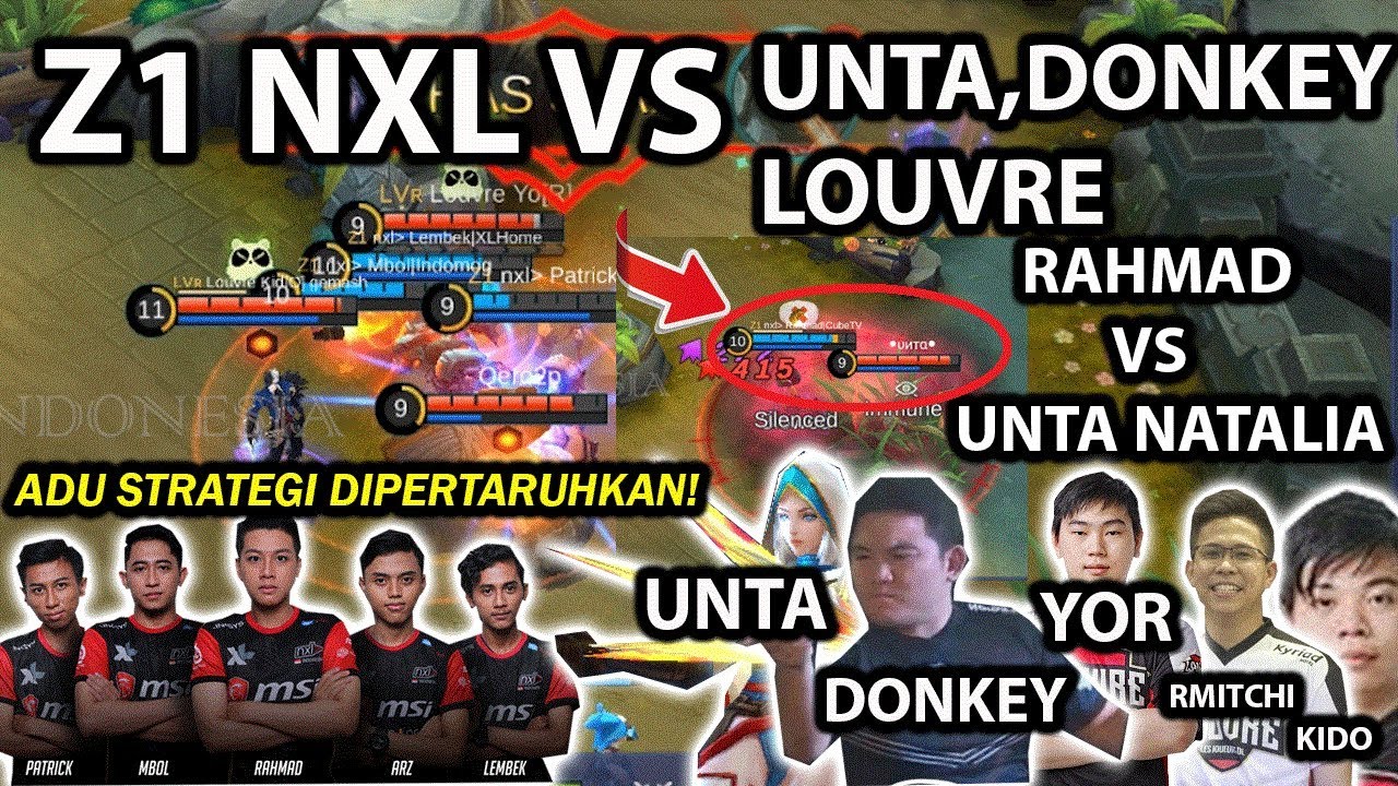 TEAM Z1 NXL VS UNTA NATALIA,DONKEY BERSAMA TEAM LOUVRE YG BARU! BIG MATCH DUEL ADU STRATEGI!