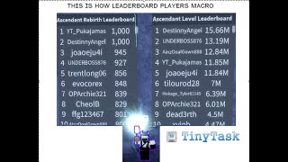This is how leaderboard players macro on a hero s destiny TINYTASK DOWNLOAD IN DESCRIPTION