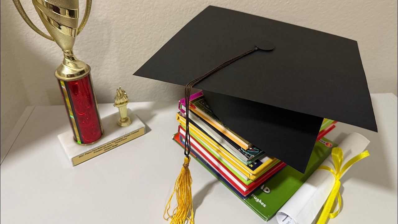 DIY Graduation Paper Hat | How to make a graduation hat using paper ...