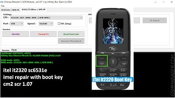 itel it2320 sc6531e imei repair with boot key via cm2   (scr module,ver 1.07)
