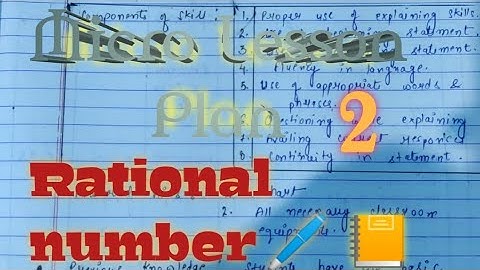 Rational Numbers🖊️of Micro lesson plan of Math in class 8 for B.ED and D.EL.ED,May 20,2022