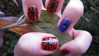spider halloween nail itsy