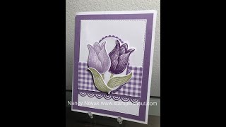 A Stampin' Up Timeless Tulip card