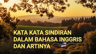 KATA KATA SINDIRAN DALAM BAHASA INGGRIS | ARTINYA