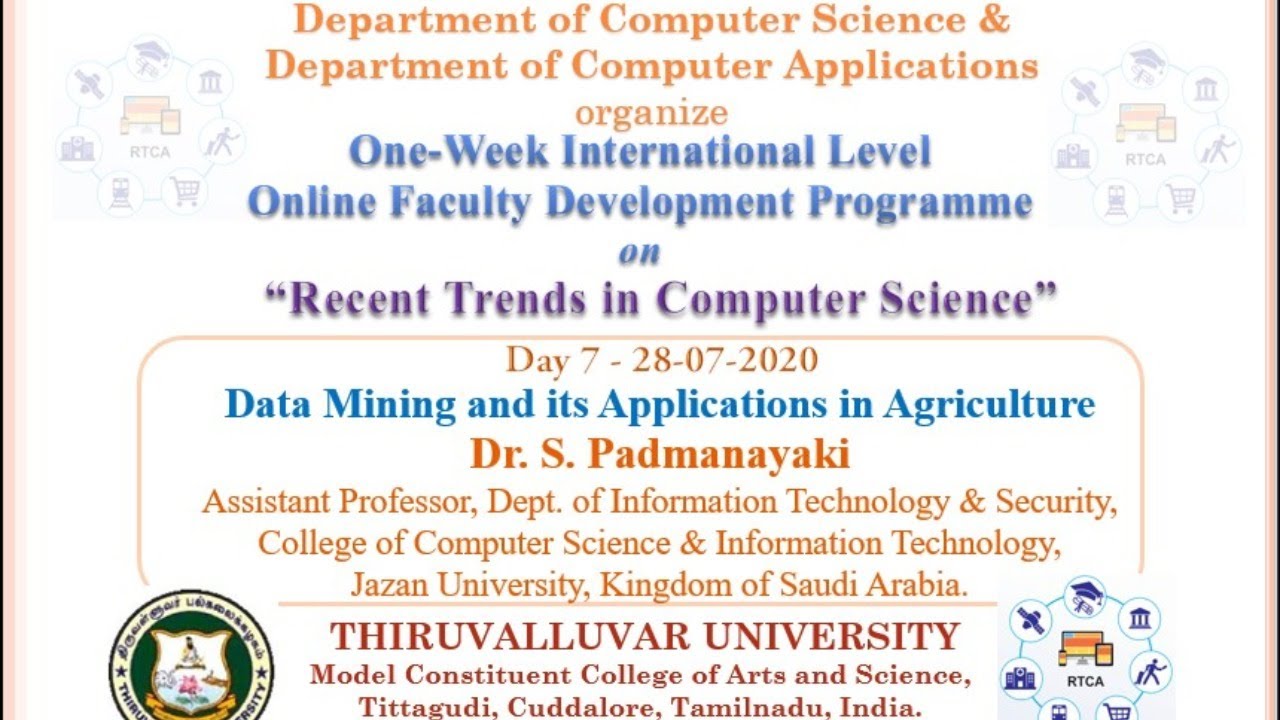 Day: 7 - International Level Online FDP on “Recent Trends in Computer ...