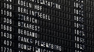 The wonderful split-flap Departure Board at Frankfurt Airport