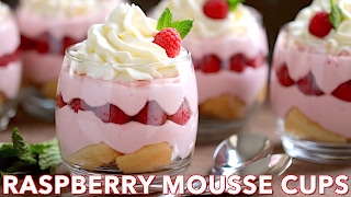 Dessert: Raspberry Mousse Cups - Natasha's Kitchen