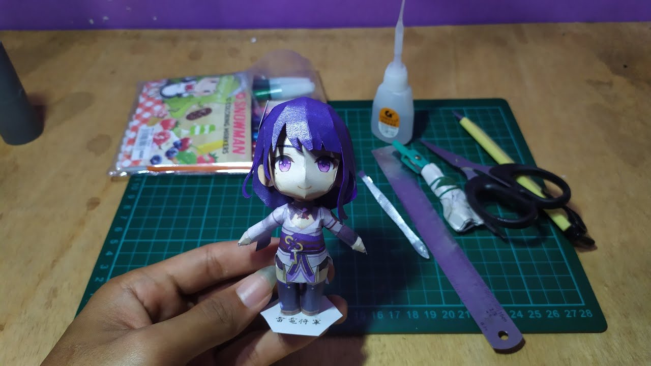 Raiden Shogun Ei Genshin Impact Chibi Papercraft Model By Sv | Images ...