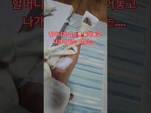 할머니가 깁스를 풀고 가야하는 이유  #길고양이 #길위에 천사들 #할머니와고양이