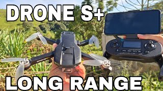 DRONE S+ COM GPS TESTE LONG RANGE BATERIA IMAGENS DRONE GENAI NO BRASIL