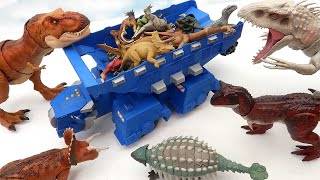 Jurassic World Dinosaur Toys In Ankylosaurus Truck - Dinosaur Transformer Big Dino Toys 공룡 변신