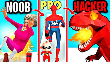 Noob Vs Pro Vs Hacker In Prankster 3d, Hero Challenge Game