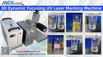 3D dynamic focusing 5w 10w uv laser marking machine for glass cup engraving
